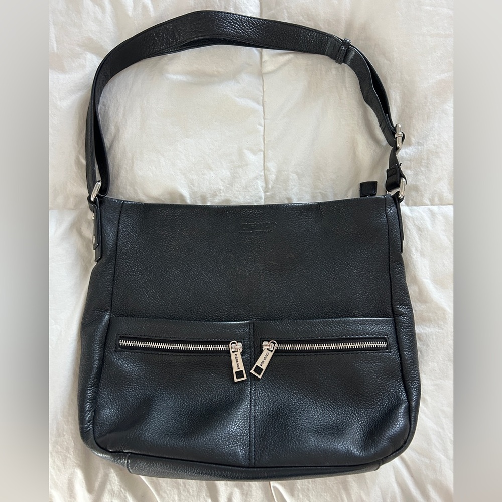 ATELIER NOIR By Rudsak Black Pebbbled Leather Hobo Shoulder Bag Classic